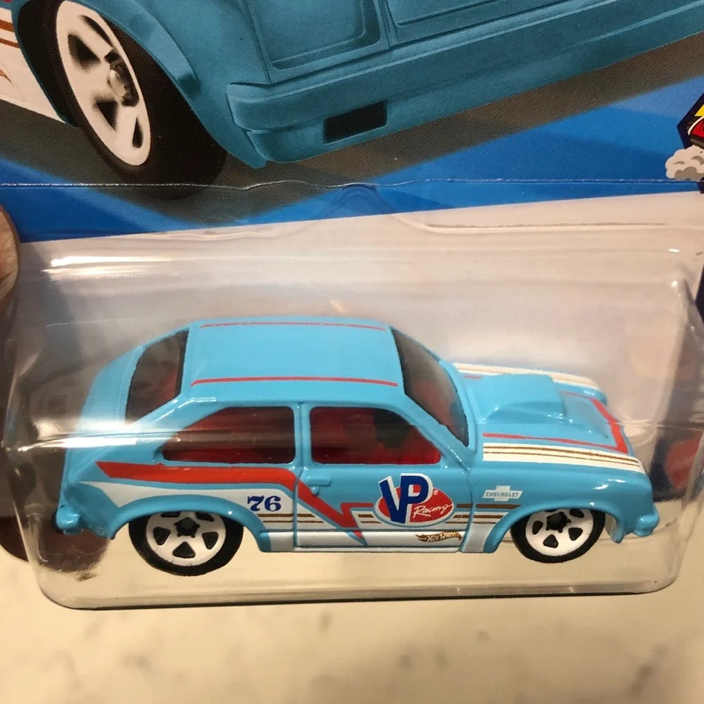 Mattel Hot Wheels Blue Drag Racer 76’ Chevette